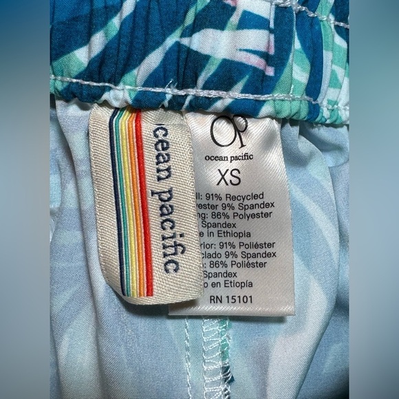 OP Ocean Pacific Palm Print Board Shorts XS - Picture 8 of 10